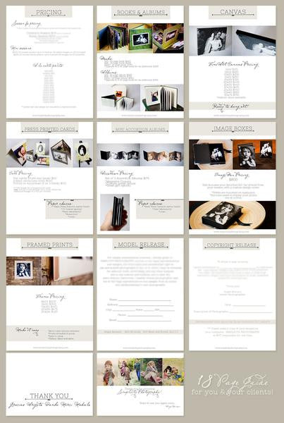 SP Essentials Business Pricing and Copyright Guide Template for Photographers